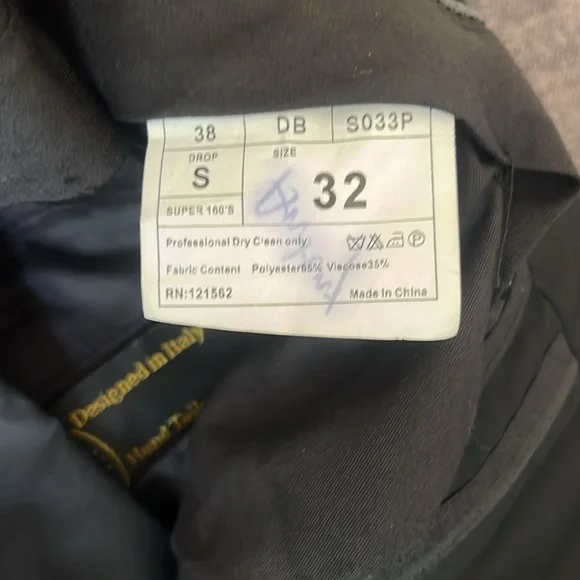 Classic Black Men's Tuxedo jacket size 40/34. Pants size 32 - Picture 6 of 10